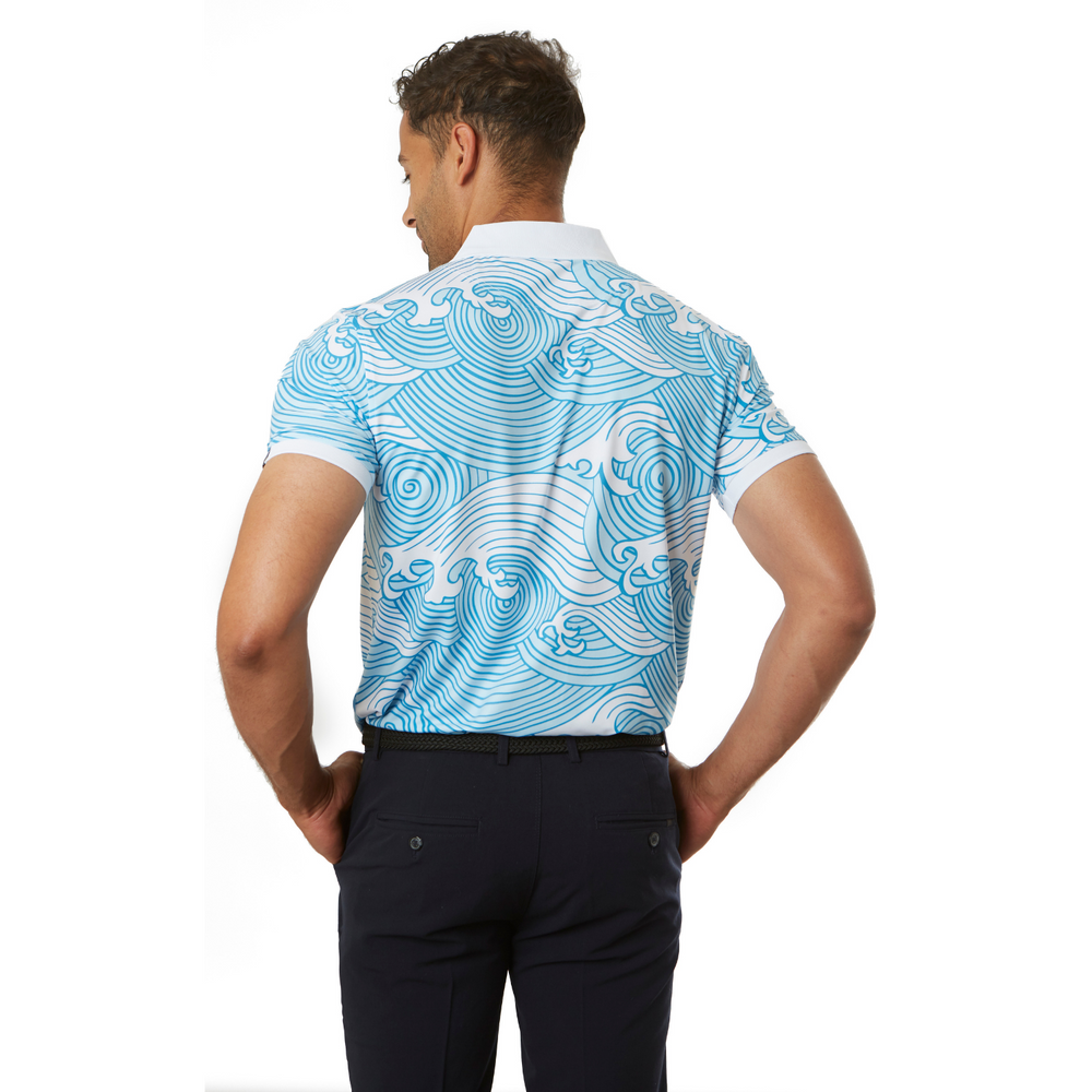 Blue and white Golf Polo Shirt