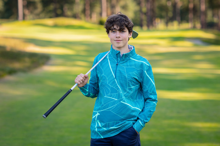 Green On Quarter-Zip