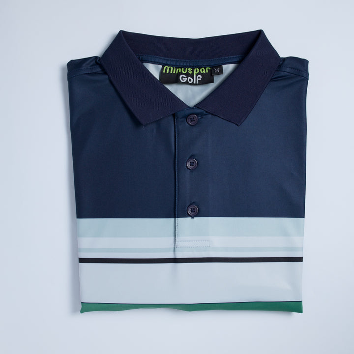 Golf Polo Shirt- Block Stripe
