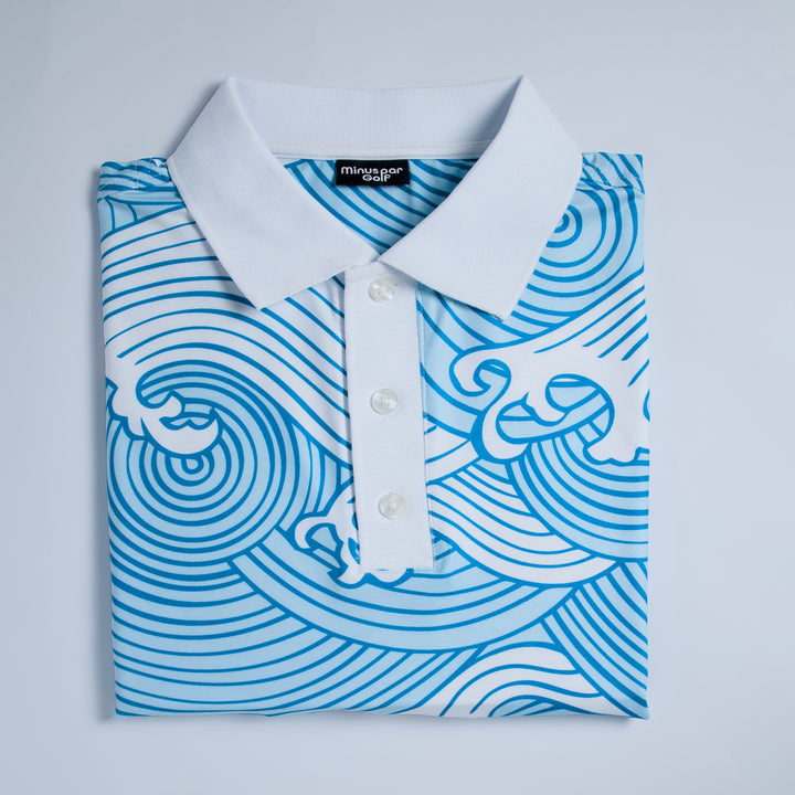 Golf Polo Shirt- Waves