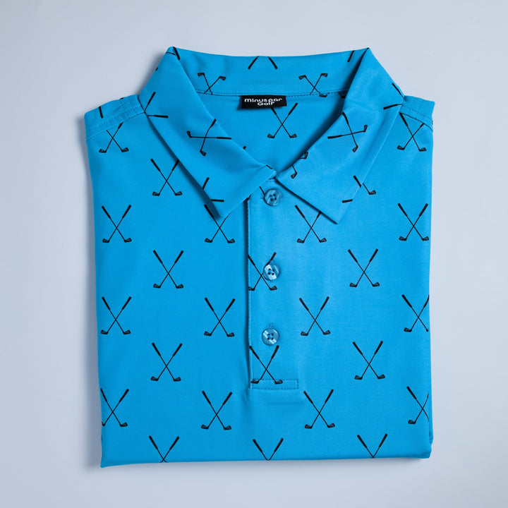 Golf Polo Shirt- Crossed Irons