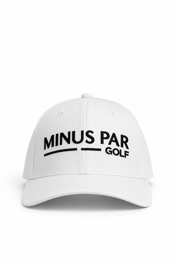 Minus Par Golf Elite Performance Golf Cap – White