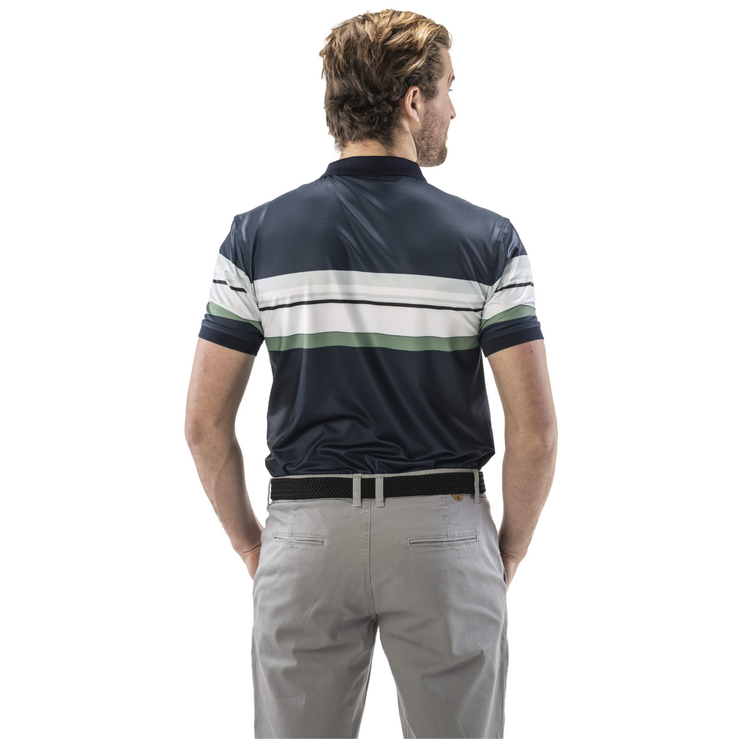 Golf Polo Shirt- Block Stripe